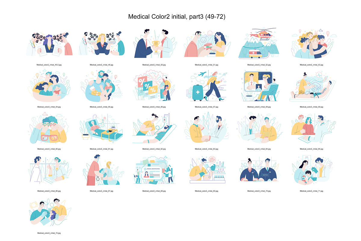 Medical, Part 3, colors 2&4, a Templates & Theme by Grivina's shop (Photo 3 of 19)