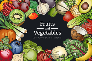 Fruit and Vegetable Vector Clip Art