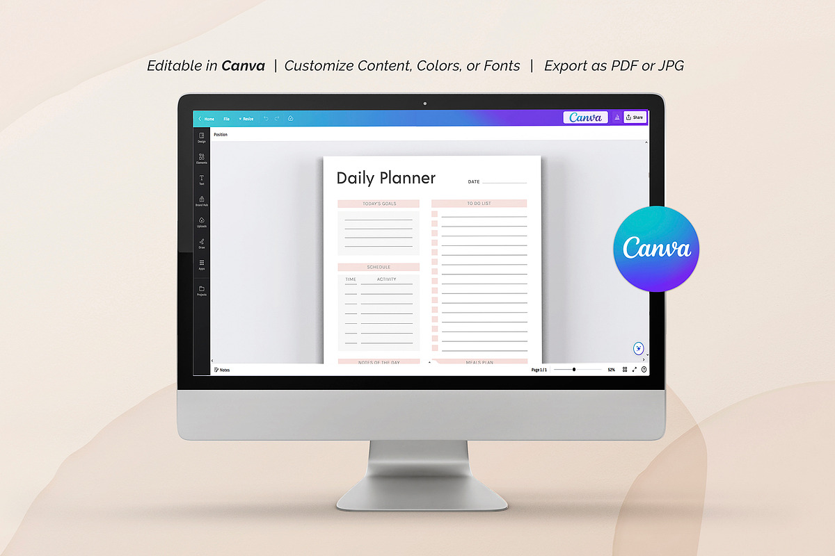 Canva Daily Planner
