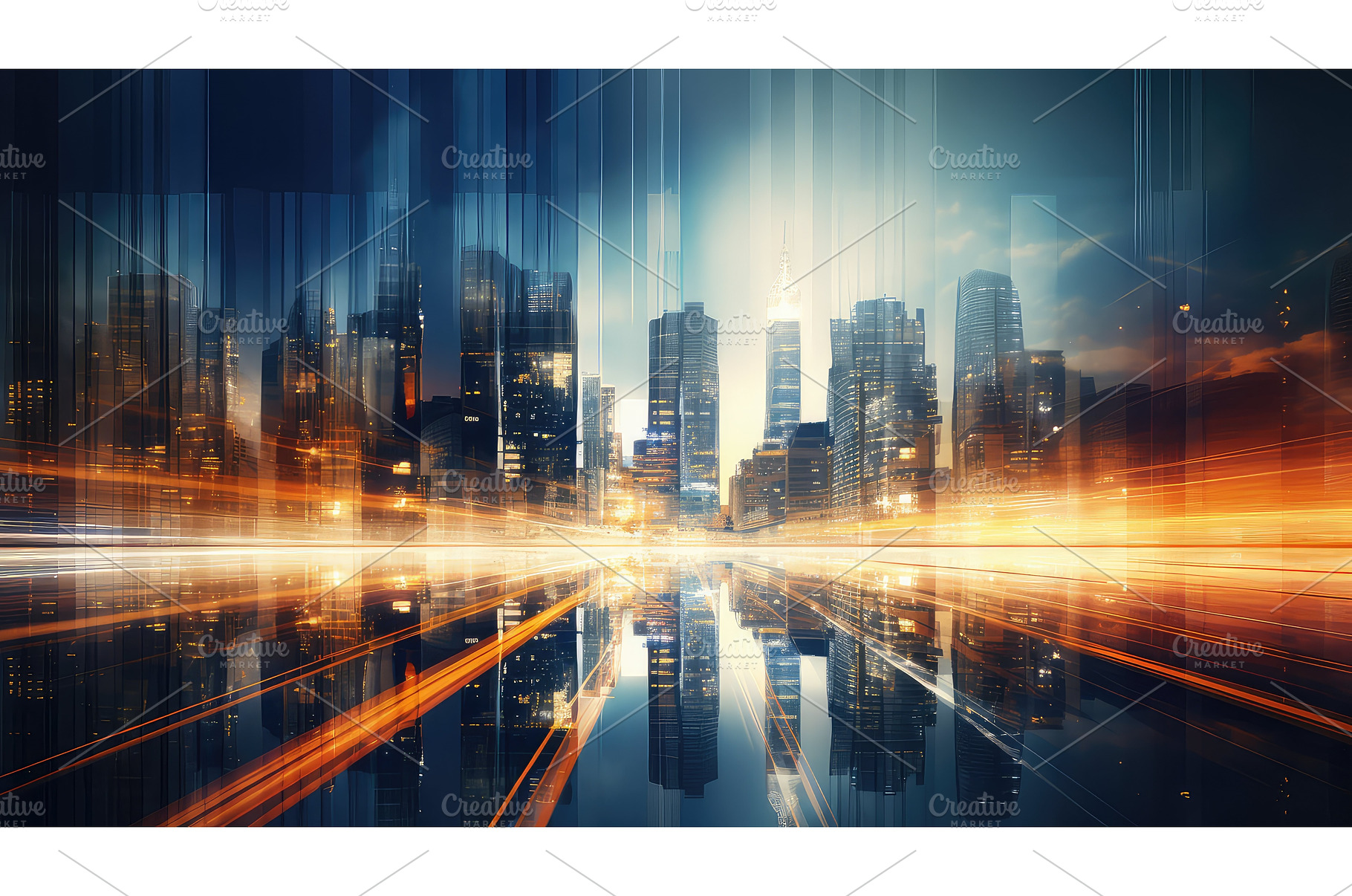 motion blur urban background ai, an Abstract Photo by pikepicture