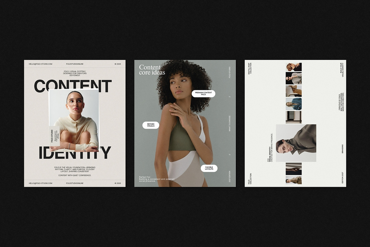 FOLD | Social Media Kit (I), a Social Media Template by Pixel Grid (Photo 5 of 10)