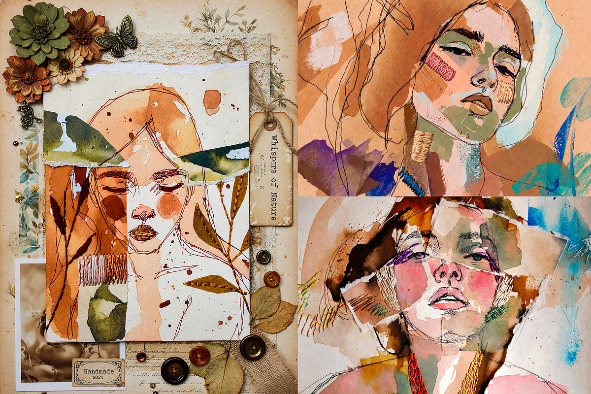 Collage Woman ART, a Wallpaper Graphic by O m N i  Studio (Photo 10 of 15)
