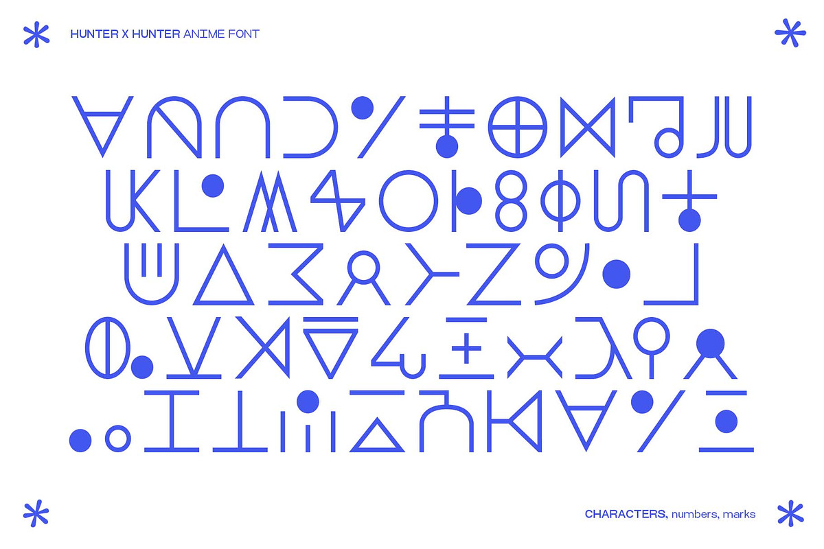 HUNTER X HUNTER symbol font, a Font by MDP TYPEFACES (Photo 3 of 5)
