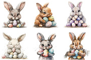 Whimsical Bunny Easter Clipart, an Illustration by Sublimation Artist (Thumbnail 7 of 7)