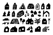 CUTOUT HOUSES | AI, PNG, EPS, SVG, an Object Illustration by Favete Art (Thumbnail 4 of 16)