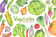 Vegetables Watercolor collections, a Food Illustration by Green_leaf_17 (Thumbnail 1 of 5)