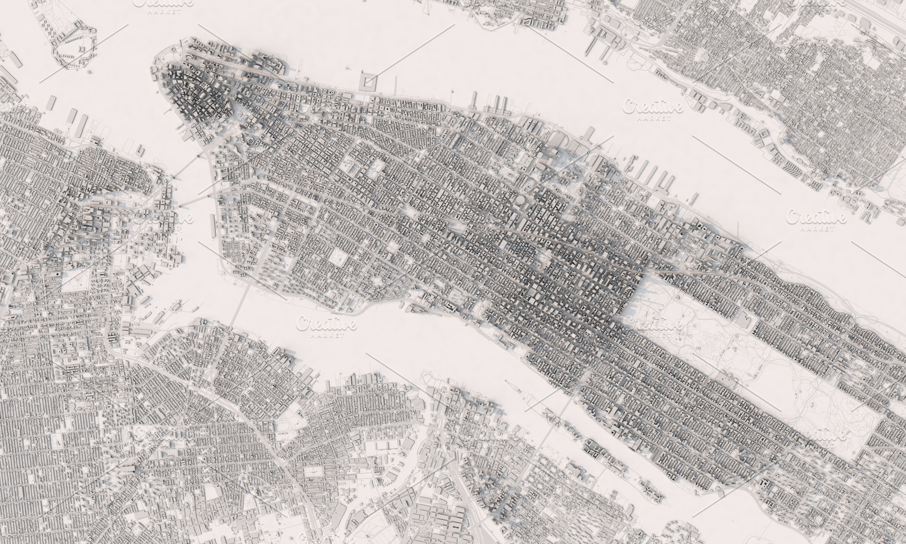 New york city 3d map containing new york, nyc, and america, an Architecture Photo by ink drop
