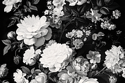 Vintage Black White Flowers, a Background Graphic by Printable Treasure (Thumbnail 7 of 8)