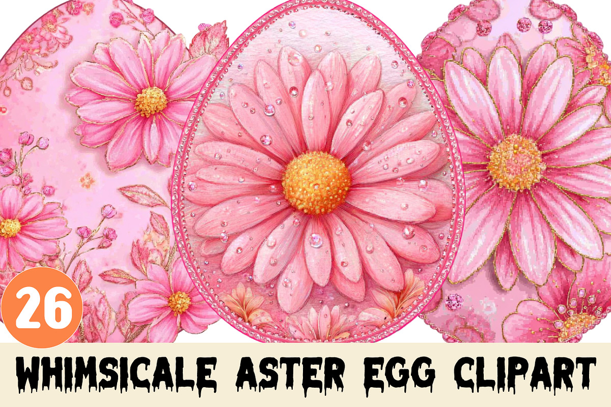 Whimsicale Aster Egg Clipart, a Graphic by CitraGraphics (Photo 1 of 4)