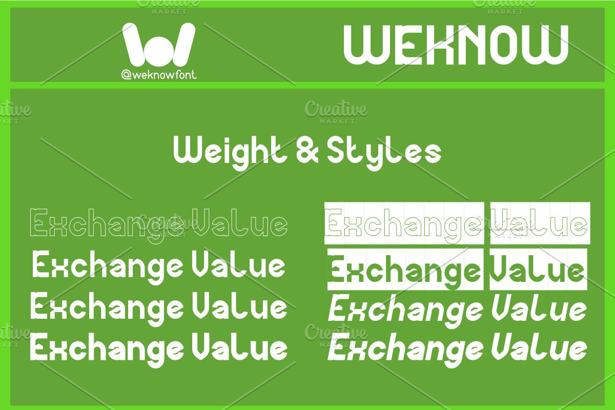 Exchange Value font, a Sans Serif Font by weknow (Photo 7 of 8)