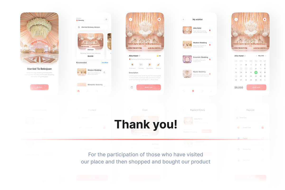 Bebojoan - UI Kit Wedding Mobile, an UI Kit Template by Korsa Agency (Photo 6 of 6)