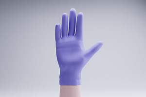 10 Bundle 3D Render Medical Gloves