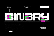 Mega Binory - Modern Futuristic Font, a Sans Serif Font by Afkari Studio (Thumbnail 5 of 10)