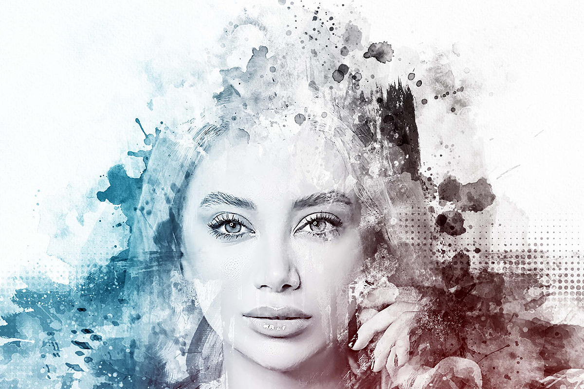Mixed Media Art Watercolor Effect, an Action Add-On by MRI STUDIO (Photo 11 of 17)
