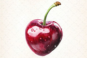 Midnight Cherry Christmas Clipart, an Illustration by DreamCafeArt (Thumbnail 5 of 5)