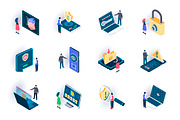 Unique Isometric Icons Pack, an Outline Icon by alexdndz (Thumbnail 6 of 21)