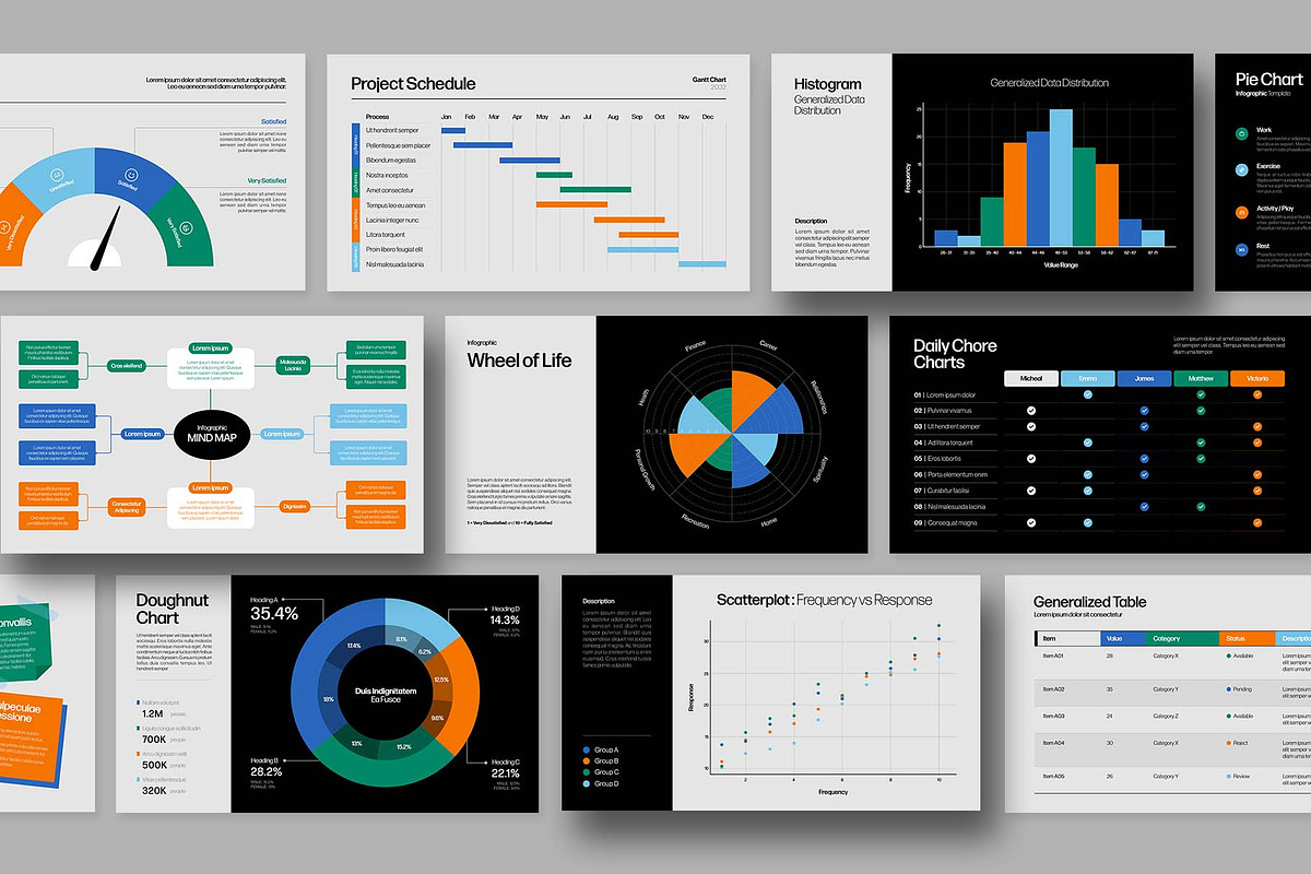 Data Visualization Infographic Templ, a Presentation Template by BrandPacks