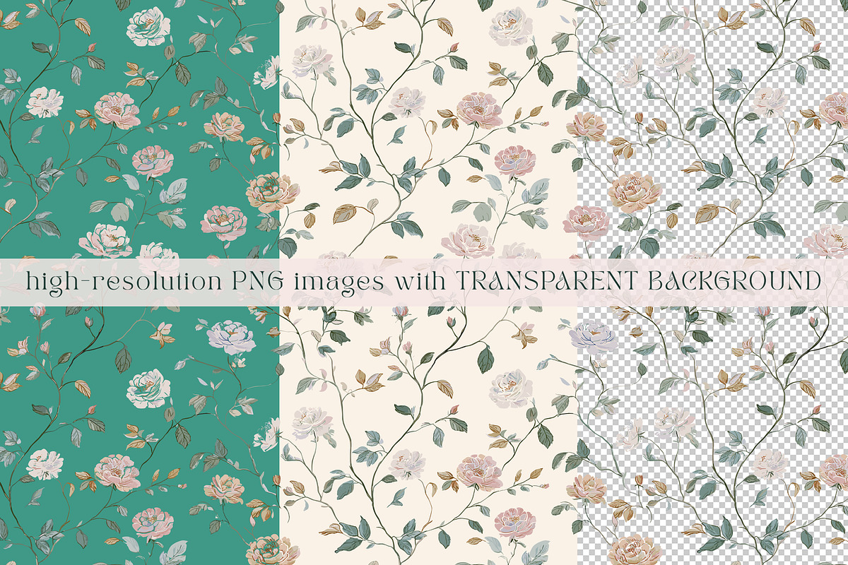 Romantic Whimsy Seamless Patterns, a Pattern Graphic by Olya Creative (Photo 7 of 14)
