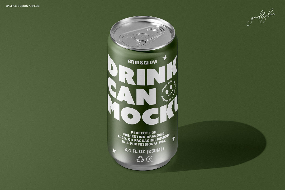 Drink Sleek Can - 8.4oz / 250ml, a Packaging Mockup by Grid&Glow (Photo 5 of 7)