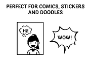 Speech Bubble Stamps for Procreate, a Brush Add-On by An Inkling Of Curry (Thumbnail 3 of 4)