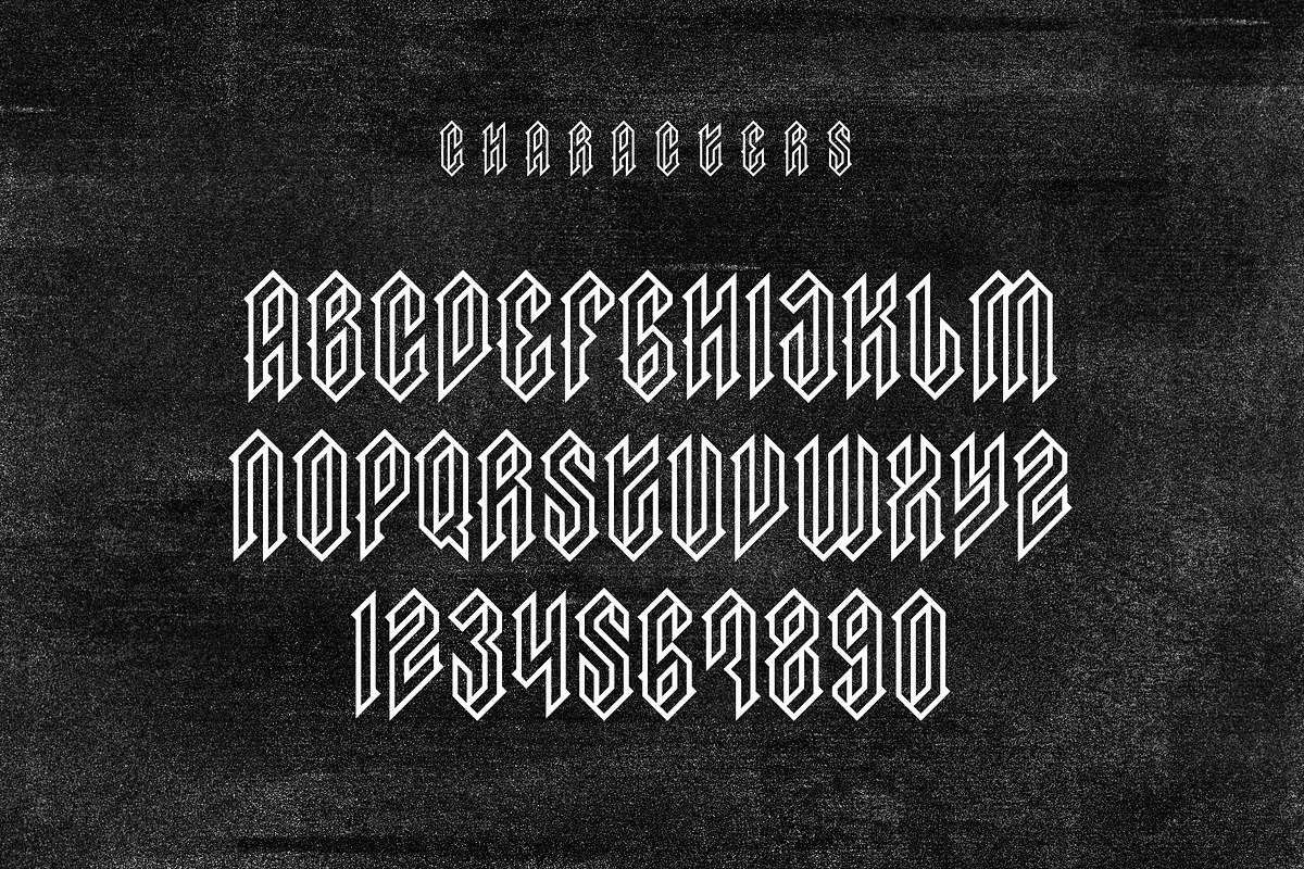 SAYAT BOLD BLACKLETTER TYPEFACE, a Blackletter Font by CONTRIVEDAZE (Photo 5 of 7)