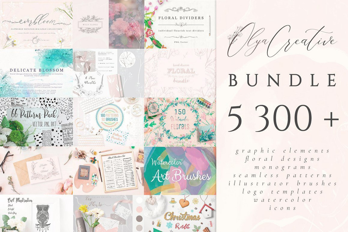 SALE Whole Shop Bundle.Dream Bundles, a Background Graphic by Olya Creative (Photo 4 of 20)