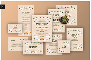 Daisy Wedding Invitation Suite