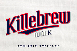 Killebrew Walk | Athletic Typeface, a Serif Font by StudioWorks