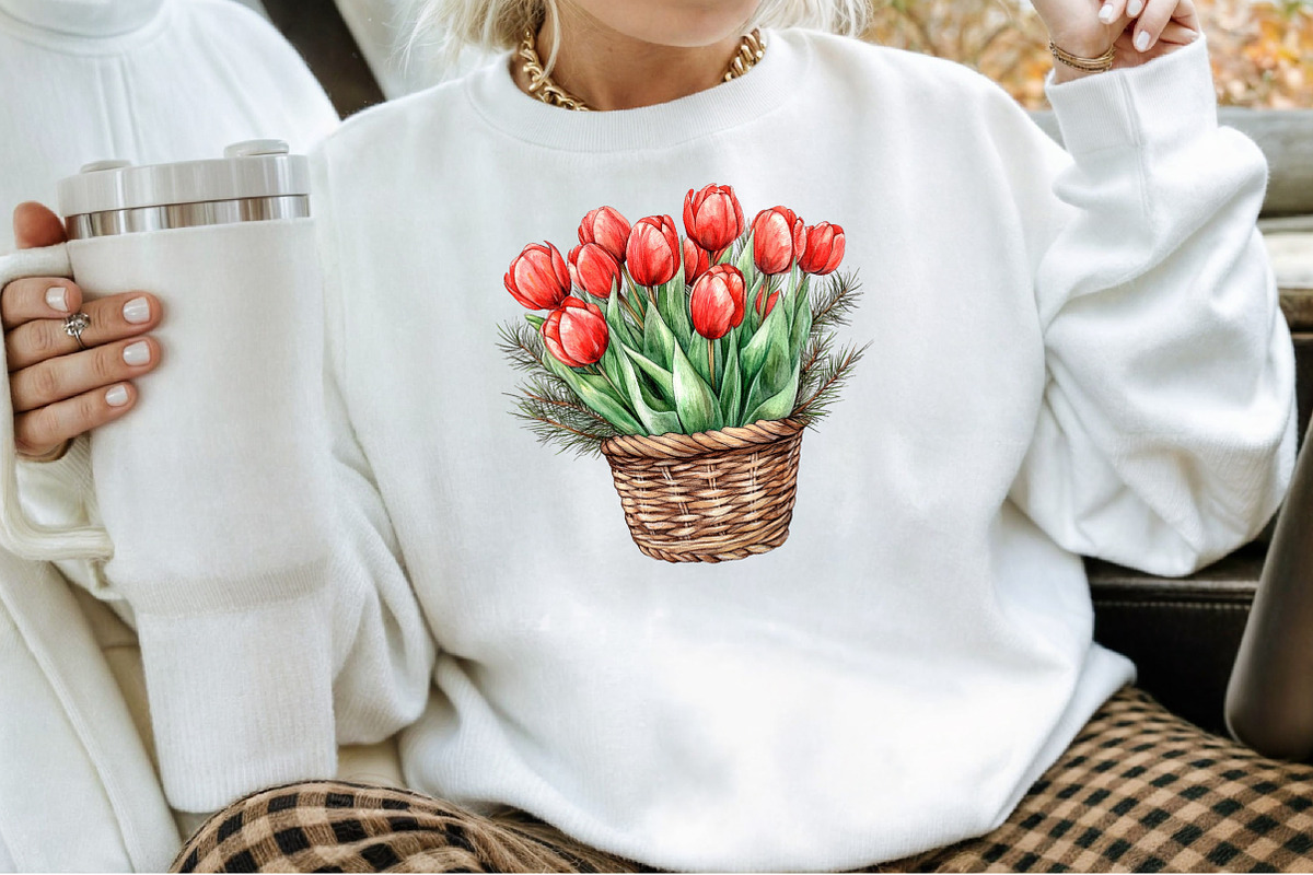 Christmas Flower Watercolor Clipart, an Illustration by Sublimation Artist (Photo 4 of 6)