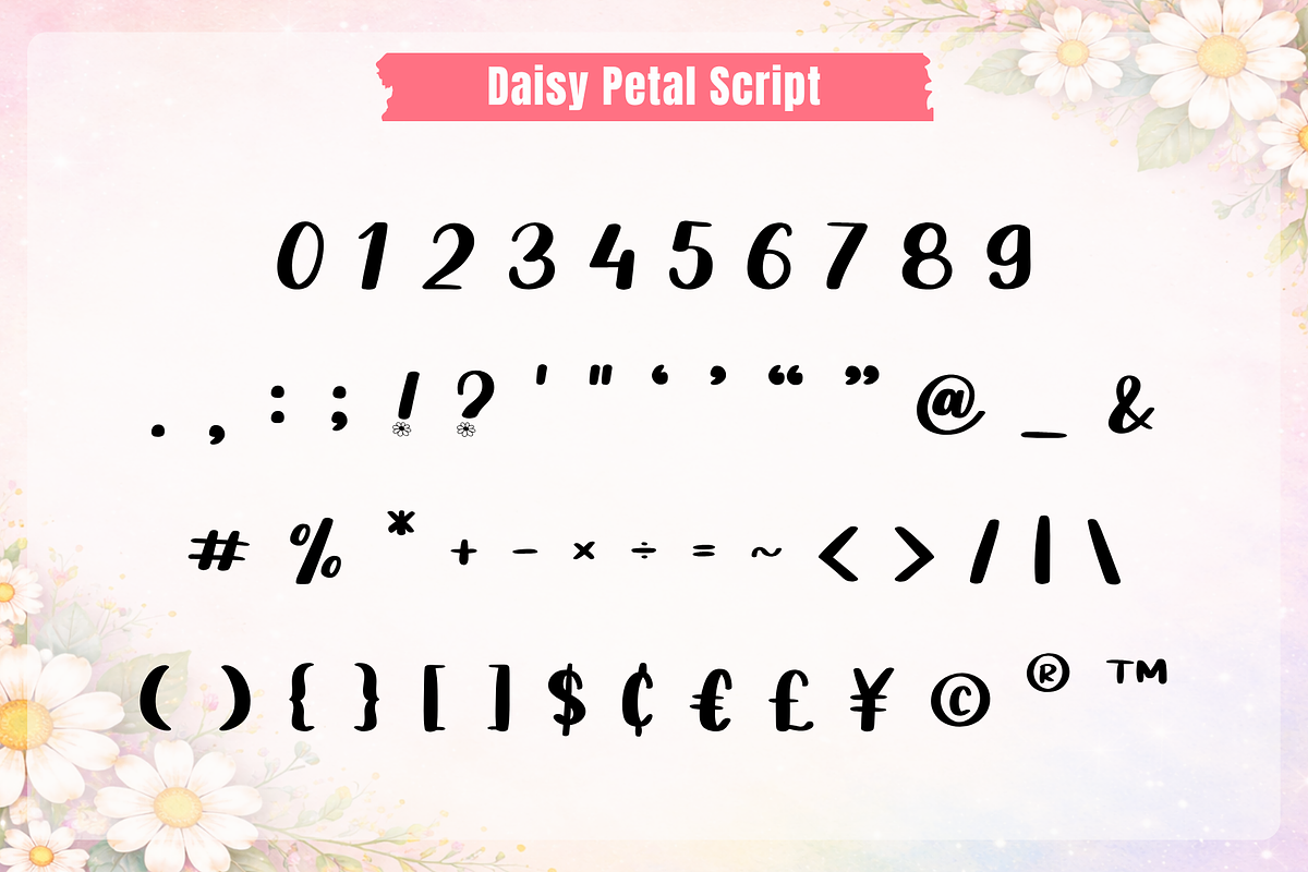 Daisy Petal - Floral Font Duo, a Script Font by AnningArts (Photo 8 of 8)