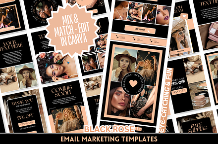 Black Rose Email Templates, an Email Template by SunshineStudioBoutique