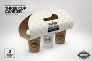 Three Cup Paper Carrier Mockup, a Cups & Container Mockup by INCDesign (Thumbnail 10 of 12)