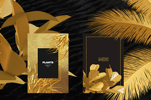 GOLD Plants & Stones Collection 03