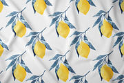 Lemons Blue Leaves, a Food Illustration by Helga Wigandt (Thumbnail 6 of 8)
