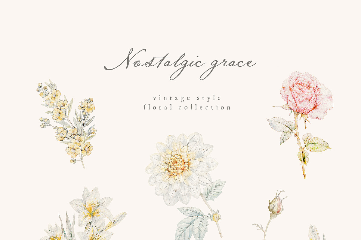 Vintage Floral Bundle, an Object Illustration by studioequinox (Photo 57 of 65)