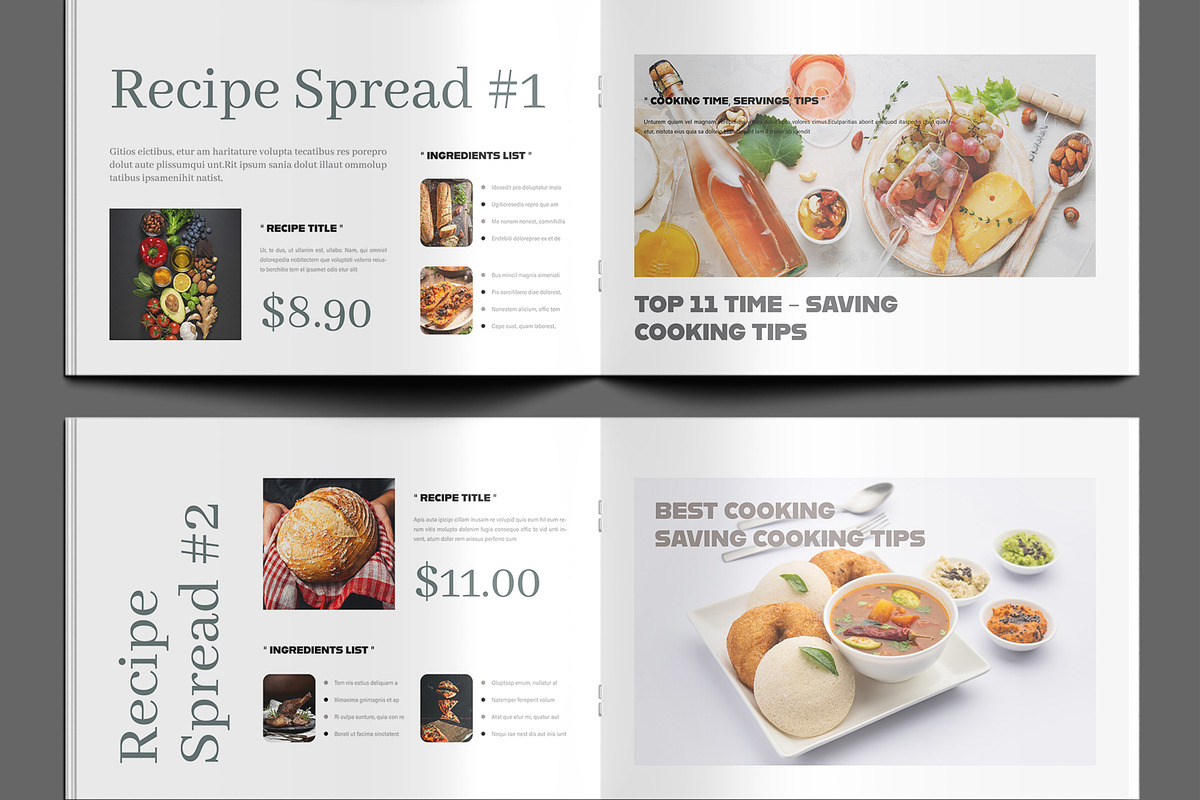Cookbook for Recipes and Food Lovers, a Brochure Template by MightyDesign (Photo 4 of 9)