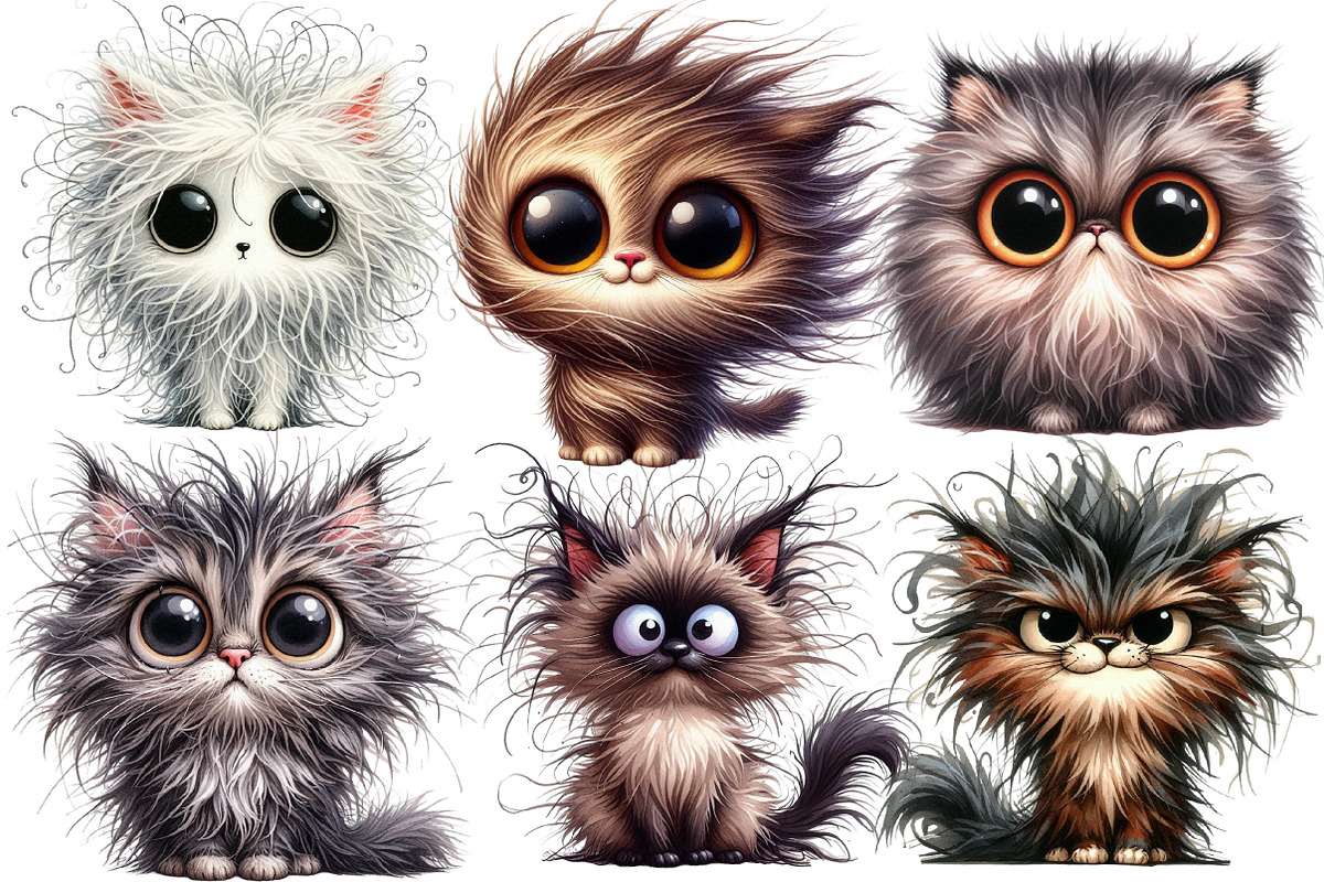 Quirky Crazy Cats Sublimation, an Illustration by Designworld (Photo 4 of 6)