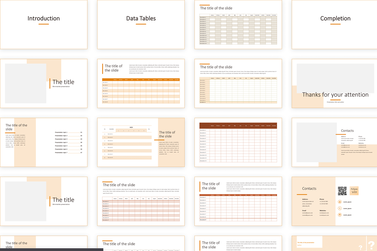 Peach presentation template, a Presentation Template by KaluginaWEB (Photo 7 of 12)