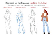 Female Fashion Croquis Bundle, a Person Illustration by Shorena Fashion Draws (Thumbnail 12 of 13)