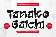 Tanako Gaichi - Japanese Korean Font, a Handwritten Font by Pandeka Studio (Thumbnail 1 of 9)