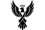 Breast Cancer Angel Eagle SVG, a Seasonal Illustration by balal (Thumbnail 5 of 11)