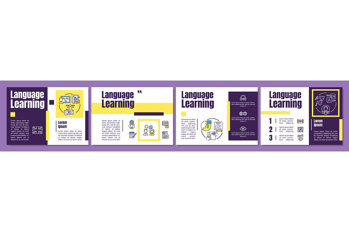 Language learning brochure template, a Brochure Template by IMG Visuals