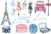 Bonjour, Paris! watercolor set, an Illustration by DollyPotterson (Thumbnail 2 of 5)