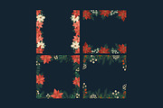 Poinsettia Christmas Frames, a Seasonal Illustration by moja doodle (Thumbnail 9 of 9)