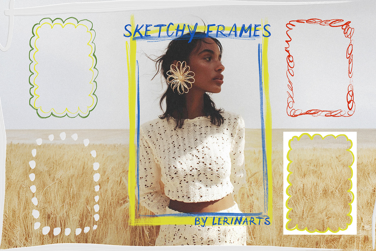 Sketchy Frames Collection, an Object Graphic by lerinartstudio (Photo 1 of 12)