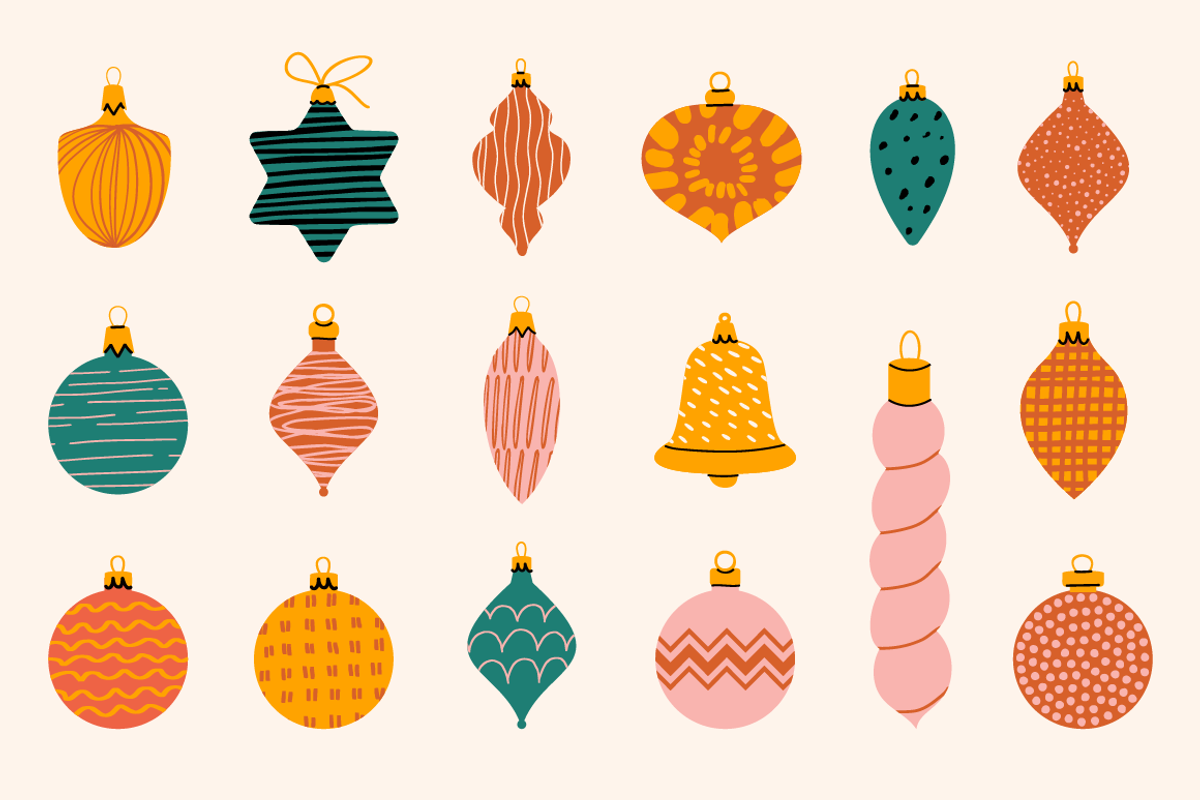 140 Cozy Retro Christmas Clipart, a Seasonal Illustration by Zeukaa (Photo 5 of 21)