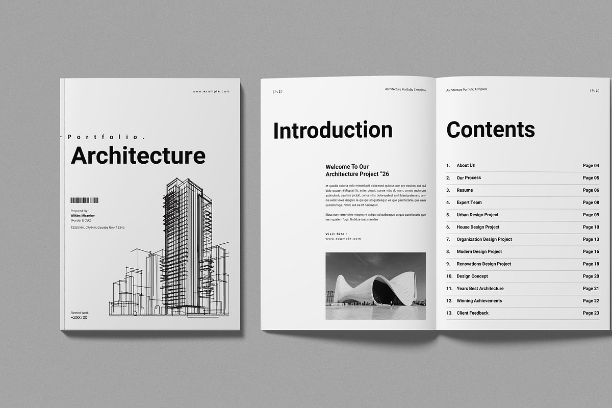 Architecture Portfolio Template, a Brochure Template by Work-Envance (Photo 2 of 10)