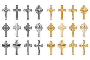 Black And Yellow Religion Cross