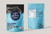 Coffee Pouch Packaging Design, a Print Template by BeadyLab (Thumbnail 1 of 3)