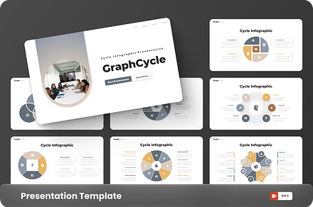 GraphCycle- Cycle Infographic, a Presentation Template by GraphauseProject